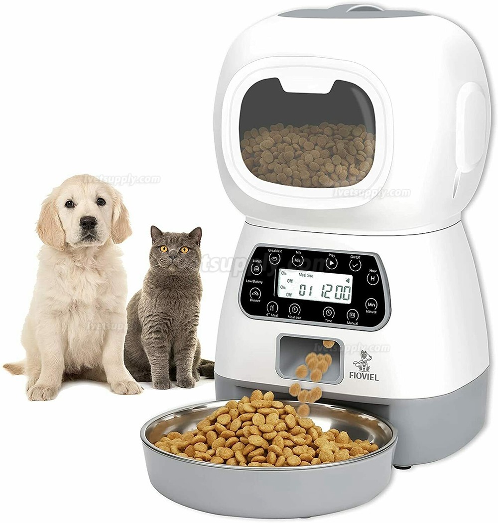 Automatic Cat Feeder 4.5L Timed Cat Feeder with Window LCD